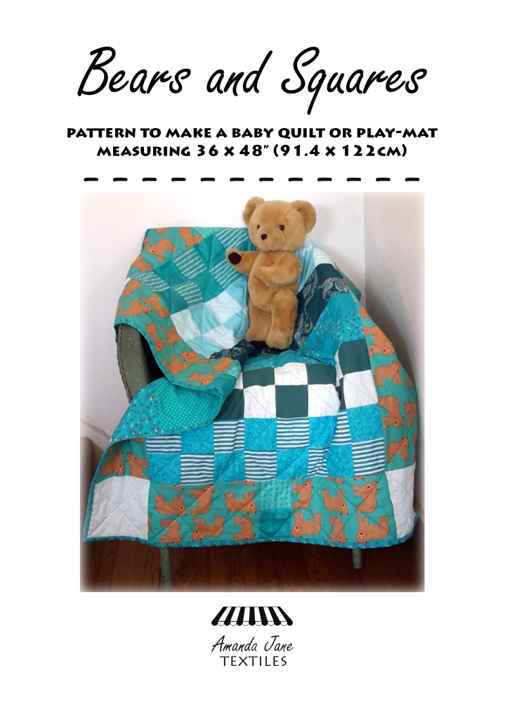 Bears-and-Squares quilt pattern by Amanda Jane Textiles