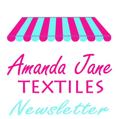 The logo for the Amanda Jane Textiles newsletter